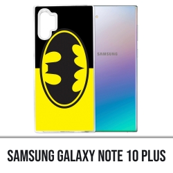 Coque Samsung Galaxy Note 10 Plus - Batman Logo Classic Jaune Noir