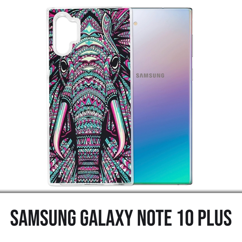 Custodia Samsung Galaxy Note 10 Plus - Elefante azteco colorato