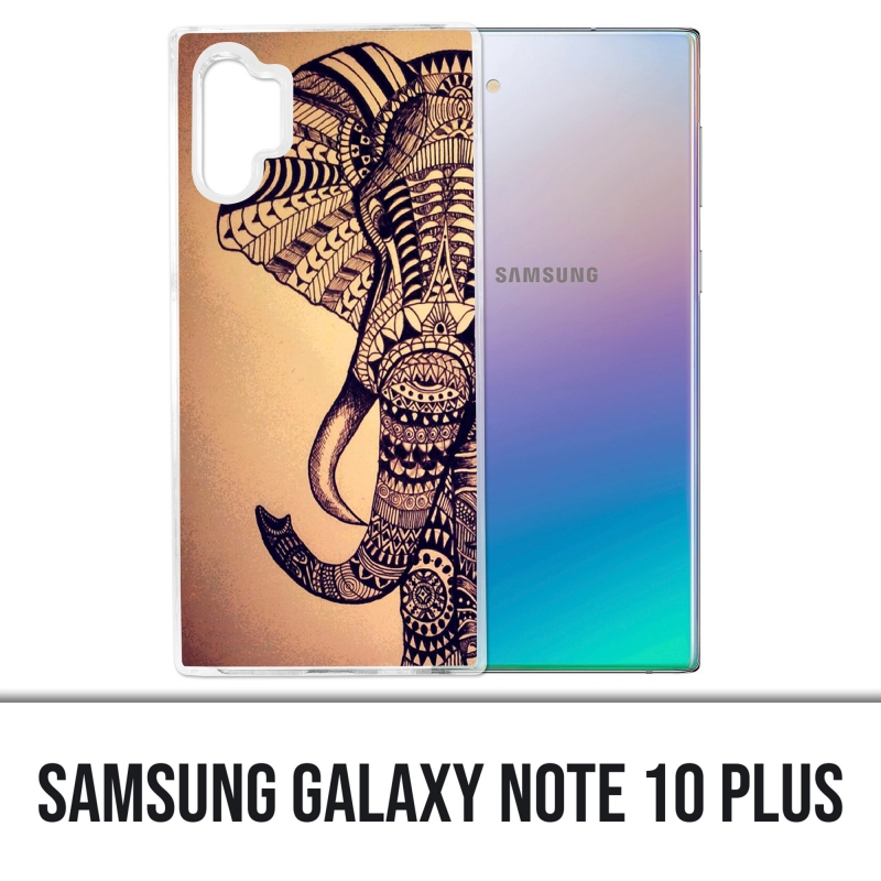 Custodia Samsung Galaxy Note 10 Plus - Elefante azteco vintage