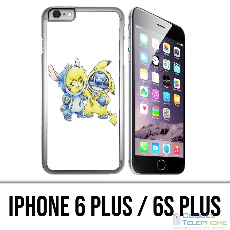 Coque iPhone 6 PLUS / 6S PLUS - Stitch Pikachu Bébé