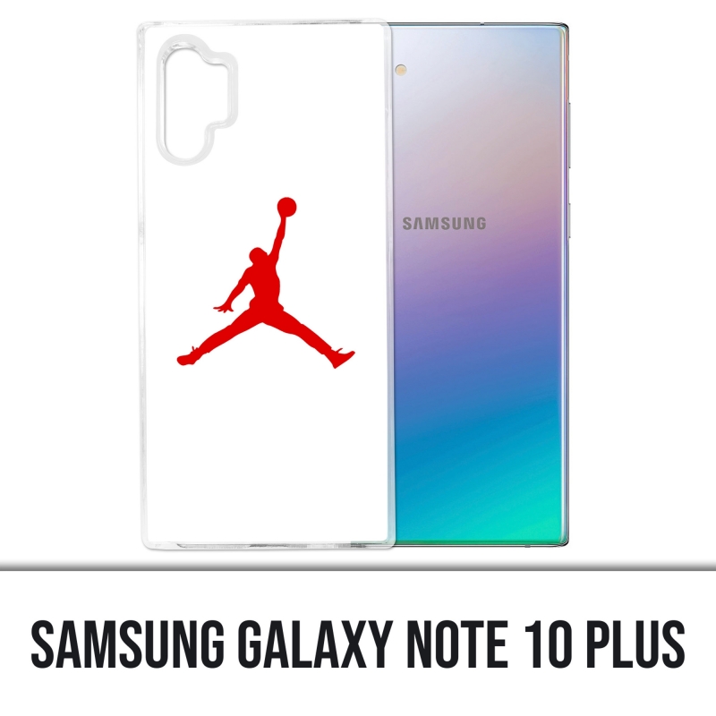 Custodia Samsung Galaxy Note 10 Plus - Jordan Basketball Logo Bianco