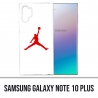 Custodia Samsung Galaxy Note 10 Plus - Jordan Basketball Logo Bianco
