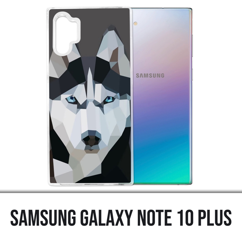 Coque Samsung Galaxy Note 10 Plus - Loup Husky Origami