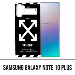 Funda Samsung Galaxy Note 10 Plus - Blanco roto Negro