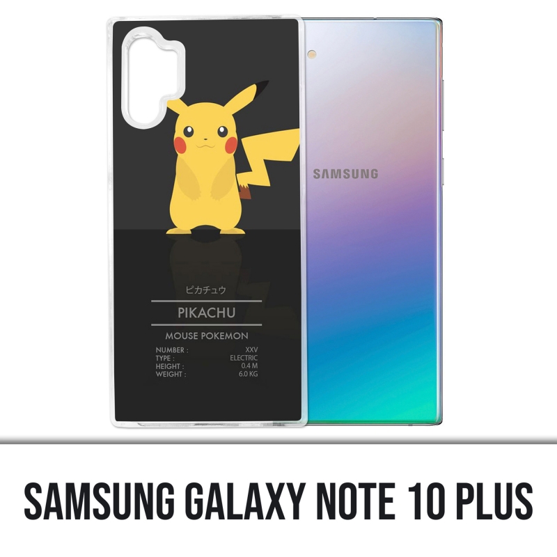Custodia Samsung Galaxy Note 10 Plus - Pokémon Pikachu Id Card