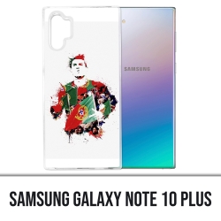Coque Samsung Galaxy Note 10 Plus - Ronaldo Football Splash