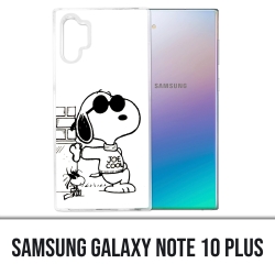 Funda Samsung Galaxy Note 10 Plus - Snoopy Negro Blanco