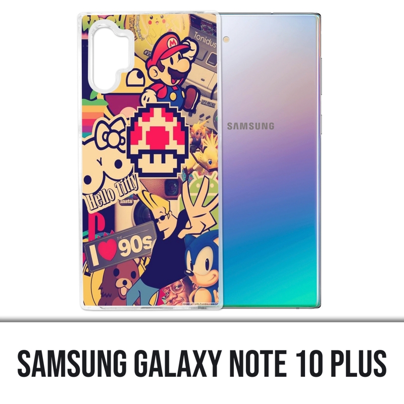 Custodia Samsung Galaxy Note 10 Plus - Adesivi vintage 90S