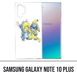 Coque Samsung Galaxy Note 10 Plus - Stitch Pikachu Bébé