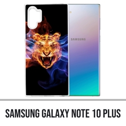 Coque Samsung Galaxy Note 10 Plus - Tigre Flammes