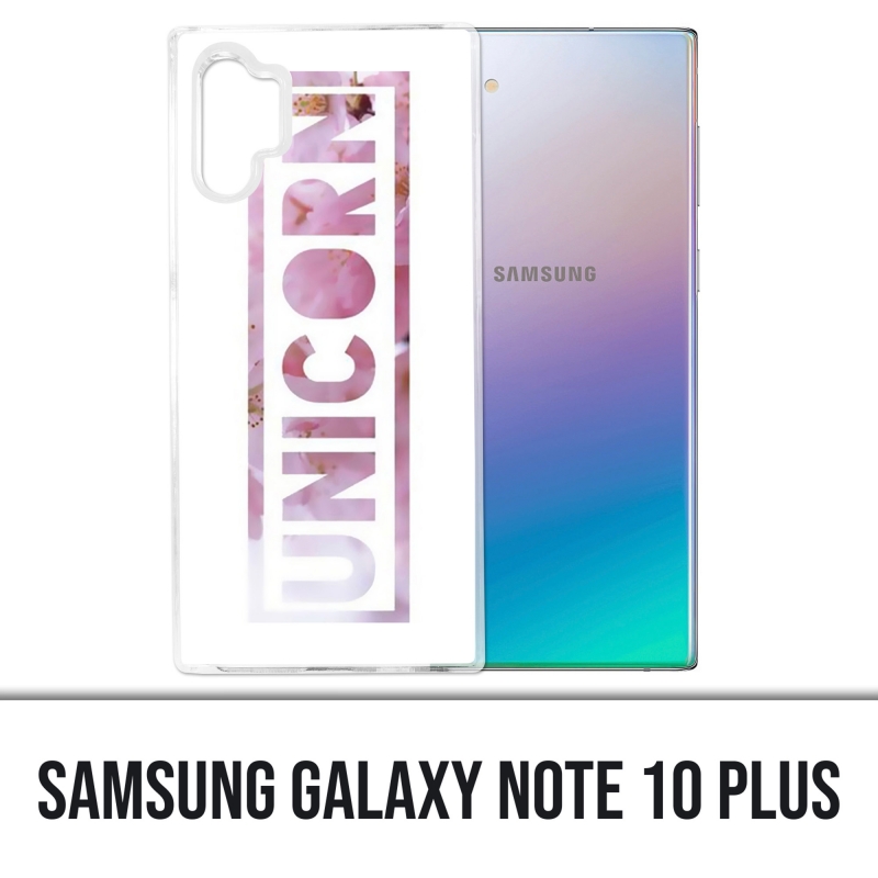 Coque Samsung Galaxy Note 10 Plus - Unicorn Fleurs Licorne