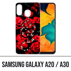 Samsung Galaxy A20 / A30 cover - Gucci snake roses