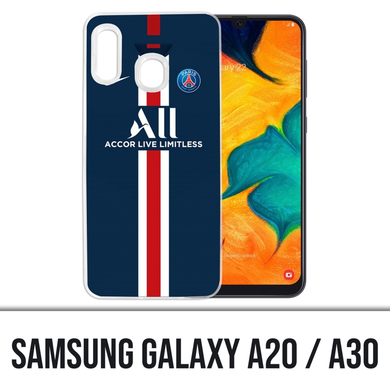 Samsung Galaxy A20 / A30 Abdeckung - PSG Football 2020 Trikot