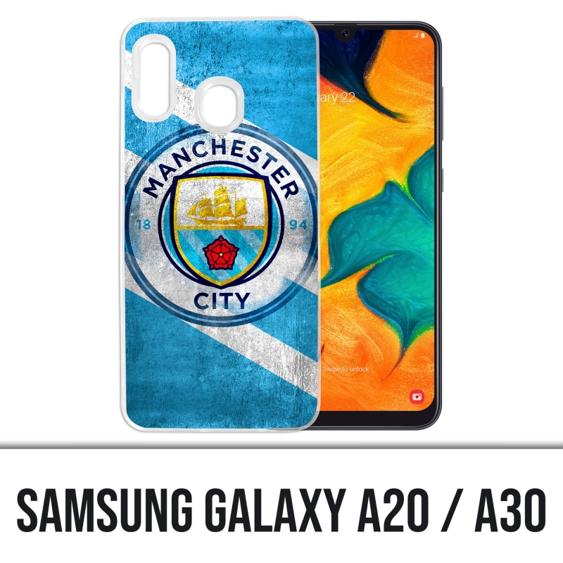 Samsung Galaxy A20 / A30 Abdeckung - Manchester Football Grunge