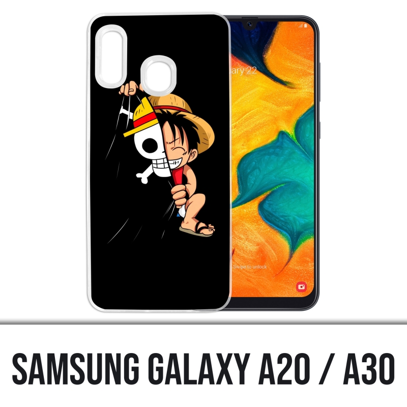 Cover Samsung Galaxy A20 / A30 - One Piece Baby Luffy Drapeau