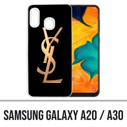 Custodia Samsung Galaxy A20 / A30 - Logo YSL Yves Saint Laurent Gold