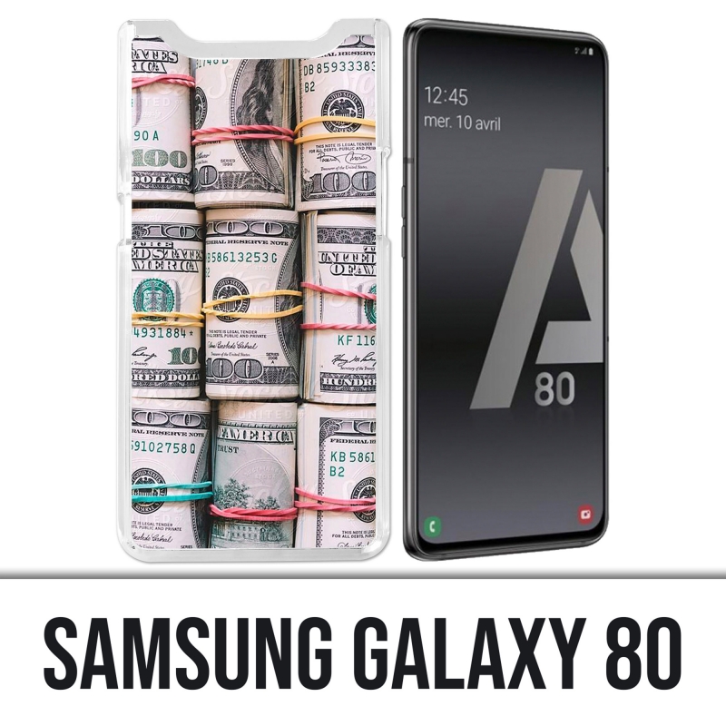 Coque Samsung Galaxy A80 - Billets Dollars rouleaux
