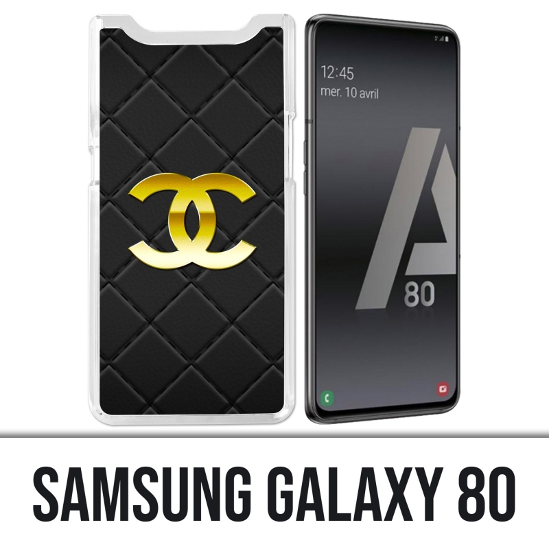 Custodia Samsung Galaxy A80 - Logo Chanel in pelle
