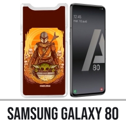 Coque Samsung Galaxy A80 - Star Wars Mandalorian Yoda fanart