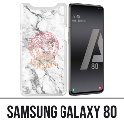 Coque Samsung Galaxy A80 - Versace marbre blanc