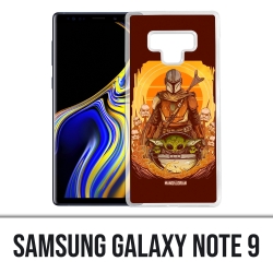 Coque Samsung Galaxy Note 9 - Star Wars Mandalorian Yoda fanart