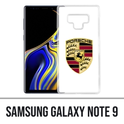 Funda Samsung Galaxy Note 9 - logo blanco Porsche