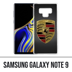 Custodia Samsung Galaxy Note 9 - logo Porsche in carbonio