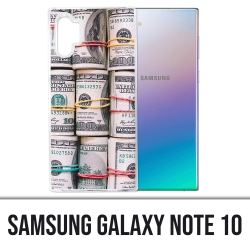 Coque Samsung Galaxy Note 10 - Billets Dollars rouleaux