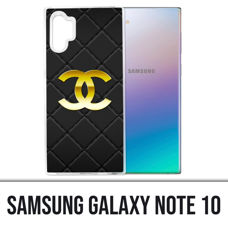 Custodia Samsung Galaxy Note 10 - Chanel Logo in pelle
