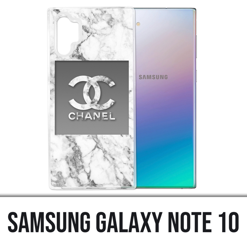 Coque Samsung Galaxy Note 10 - Chanel Marbre Blanc