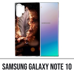 Coque Samsung Galaxy Note 10 - Plume feu
