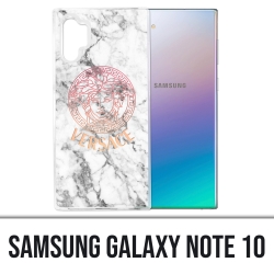 Coque Samsung Galaxy Note 10 - Versace marbre blanc
