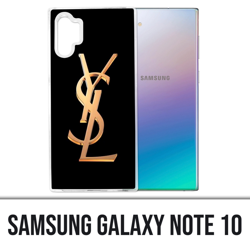 Custodia Samsung Galaxy Note 10 - Logo YSL Yves Saint Laurent Gold