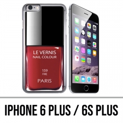 Coque iPhone 6 Plus / 6S Plus - Vernis Paris Rouge
