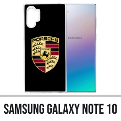 Coque Samsung Galaxy Note 10 - Porsche Logo Noir