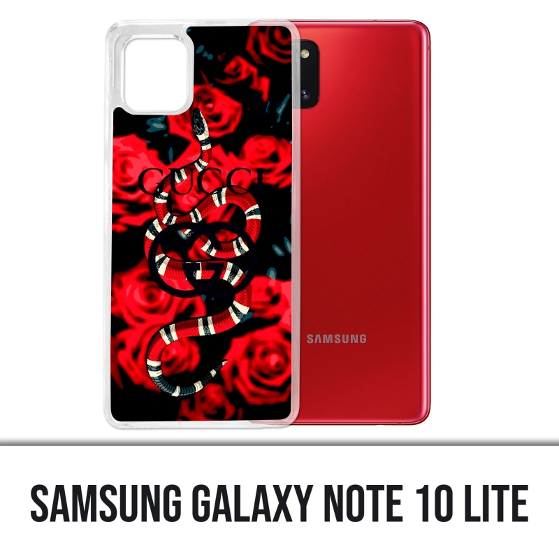 Funda Samsung Galaxy Note 10 Lite - Rosas de serpiente Gucci