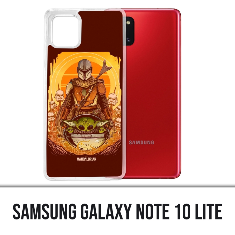 Coque Samsung Galaxy Note 10 Lite - Star Wars Mandalorian Yoda fanart