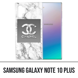 Coque Samsung Galaxy Note 10 Plus - Chanel Marbre Blanc