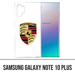Coque Samsung Galaxy Note 10 Plus - Porsche logo blanc