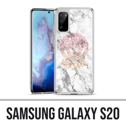 Coque Samsung Galaxy S20 - Versace marbre blanc