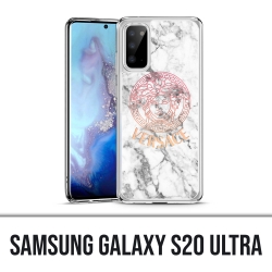 Coque Samsung Galaxy S20 Ultra - Versace marbre blanc