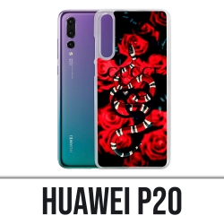 Funda Huawei P20 - Gucci serpiente rosas