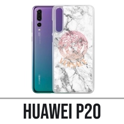 Huawei P20 case - Versace white marble