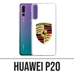 Funda Huawei P20 - logo blanco Porsche