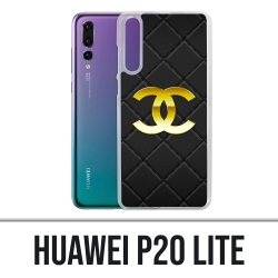 Custodia Huawei P20 Lite - Logo Chanel in pelle