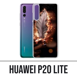 Coque Huawei P20 Lite - Plume feu