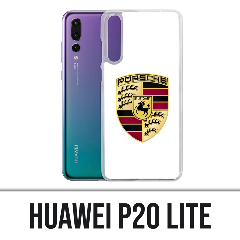 Custodia Huawei P20 Lite - Porsche bianco logo