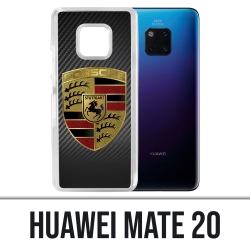 Coque Huawei Mate 20 - Porsche logo carbone