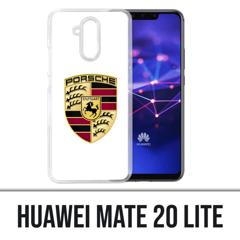 Funda Huawei Mate 20 Lite - logo blanco Porsche