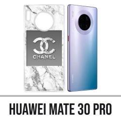 Coque Huawei Mate 30 Pro - Chanel Marbre Blanc